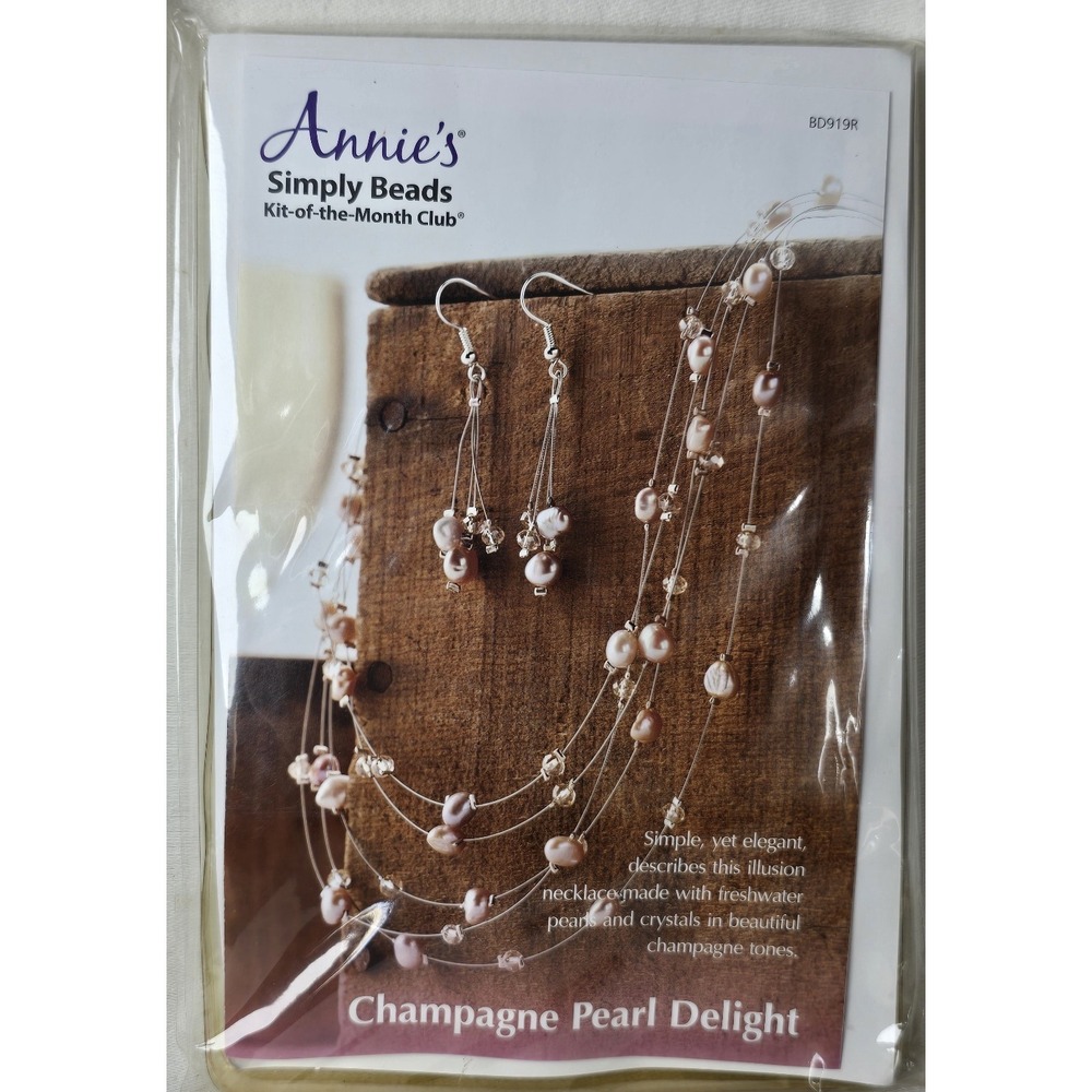 Annie's Simply Beads Kit Of The Month "Champagne Pearl Delight" BD919R Necklace